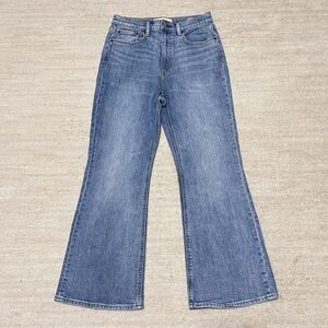 Aritzia Denim Forum Jeans The Twiggy High Rise Flare Blue Denim Size 28X26